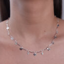 Gargantilha choker caninho coração com ponto de luz