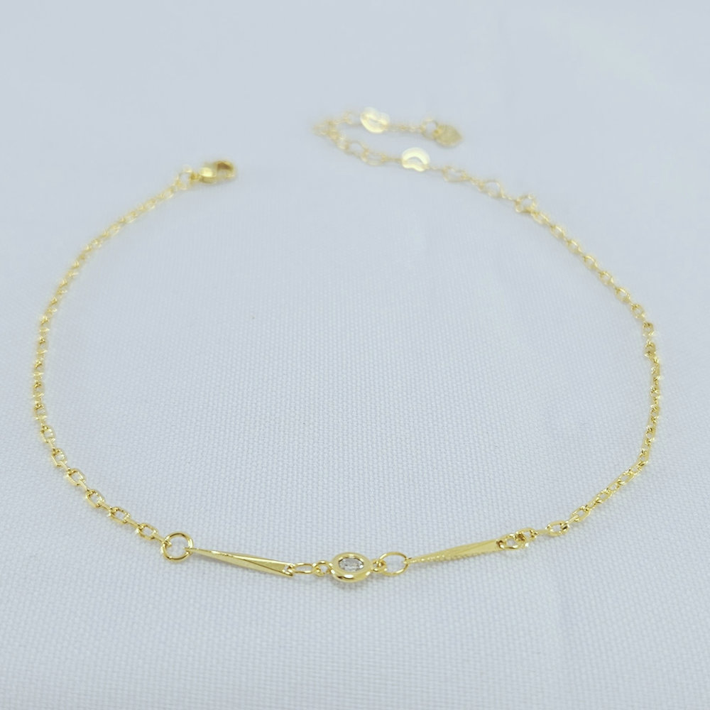 Tornozeleira caninho com ponto de luz