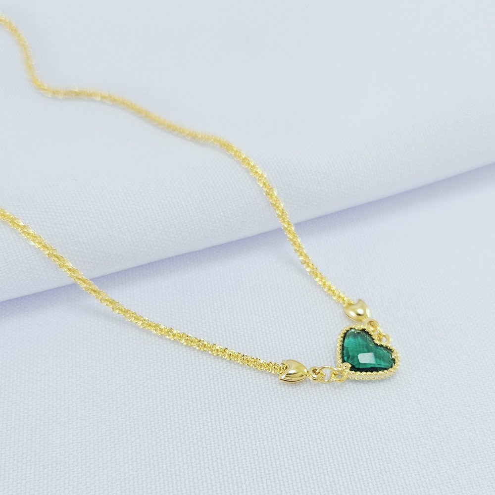 Gargantilha choker com pedra coração - Imagem 5