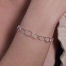 Pulseira elos ovais detalhado