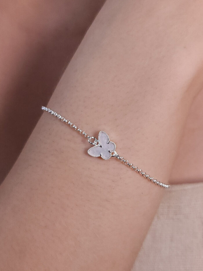 Pulseira borboleta madre pérola