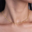 Gargantilha choker elos texturizados