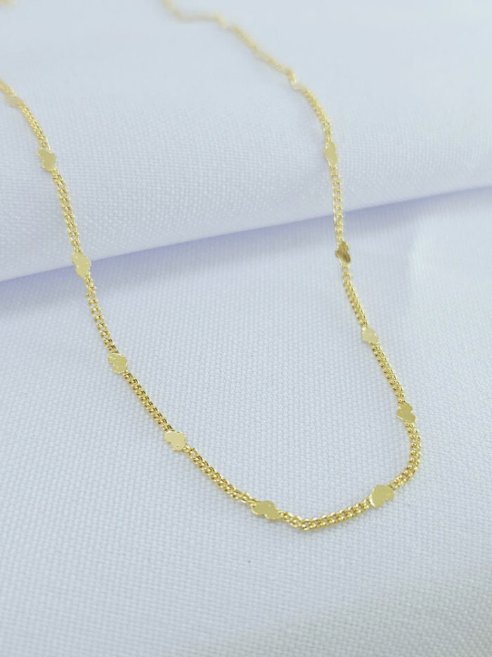 Gargantilha coraçaõ chapeado