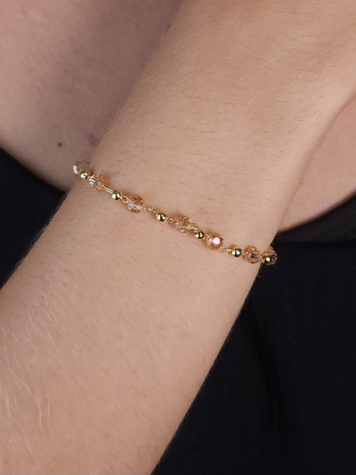 Pulseira bolinhas texturizadas e lisas