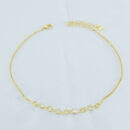 Tornozeleira pérolas com ponto de luz