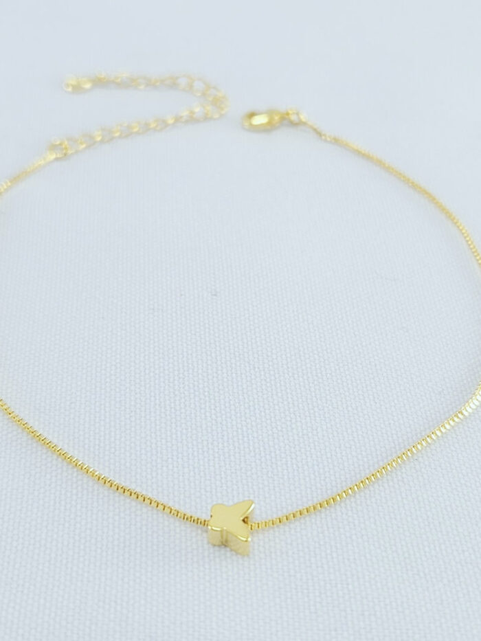 Tornozeleira borboleta boleado liso