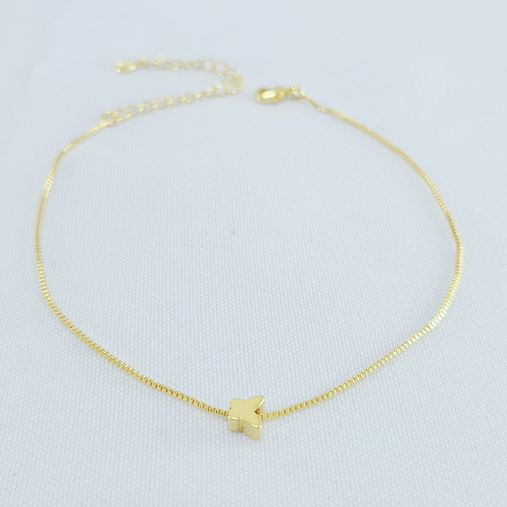 Tornozeleira borboleta boleado liso