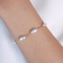 Pulseira pérola oval
