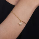 Pulseira detalhe estrela do mar cravejada