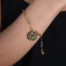 Pulseira elos longos medalha N.S de Fátima