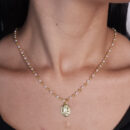 Gargantilha pérola com pingente N S Fátima