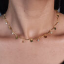 Gargantilha choker caninho curvado com ponto de luz