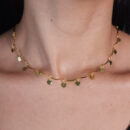 Gargantilha choker caninho com corações pêndulo