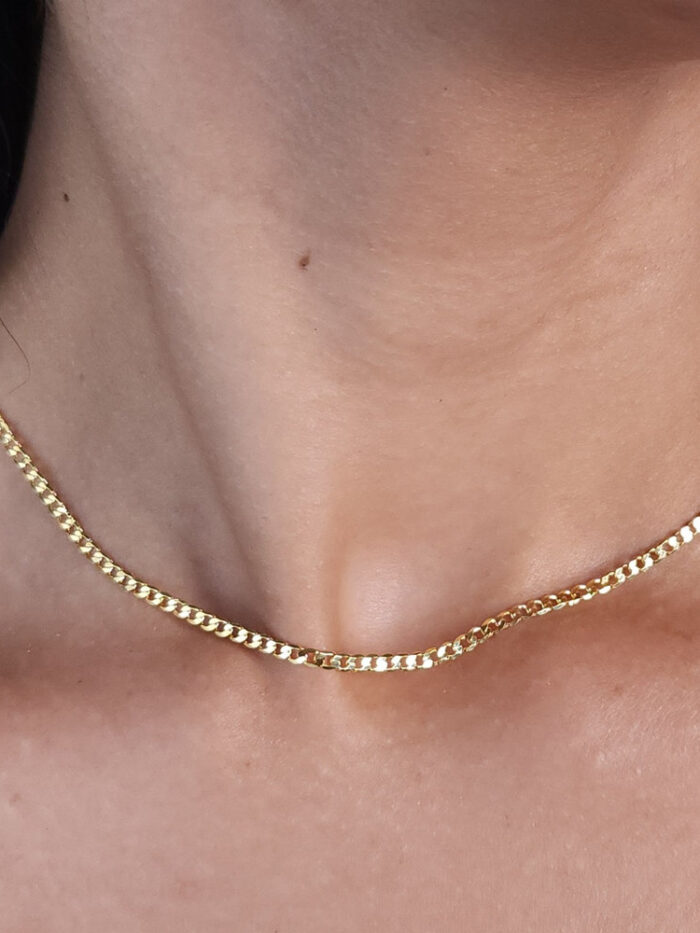 Gargantilha choker elo grumet vazado