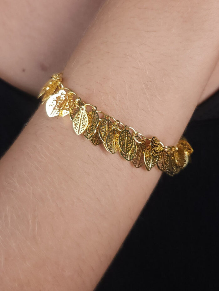 Pulseira detalhe folhas