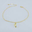 Tornozeleira com golfinho e pedras coloridas