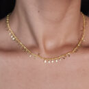 Gargantilha choker estilo caninhos martelado