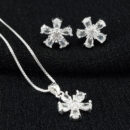 Conjunto flor pedras cristais detalhada