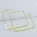 Brinco argola quadrado liso