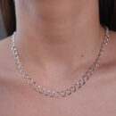 Gargantilha choker elos circulares vazados