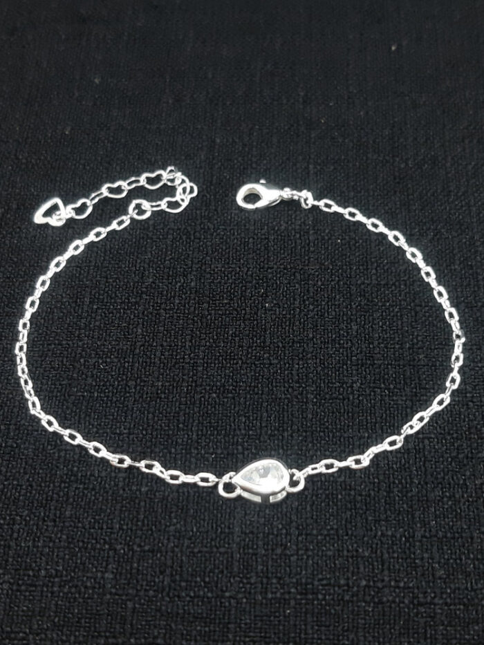 Pulseira com gota cristal central