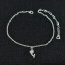 Tornozeleira golfinho pedras coloridas