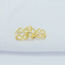 Trio de argolas corações vazados