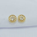 Brinco circulo vazado com ponto de luz