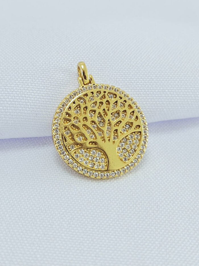 Pingente árvore da vida detalhe cravejado