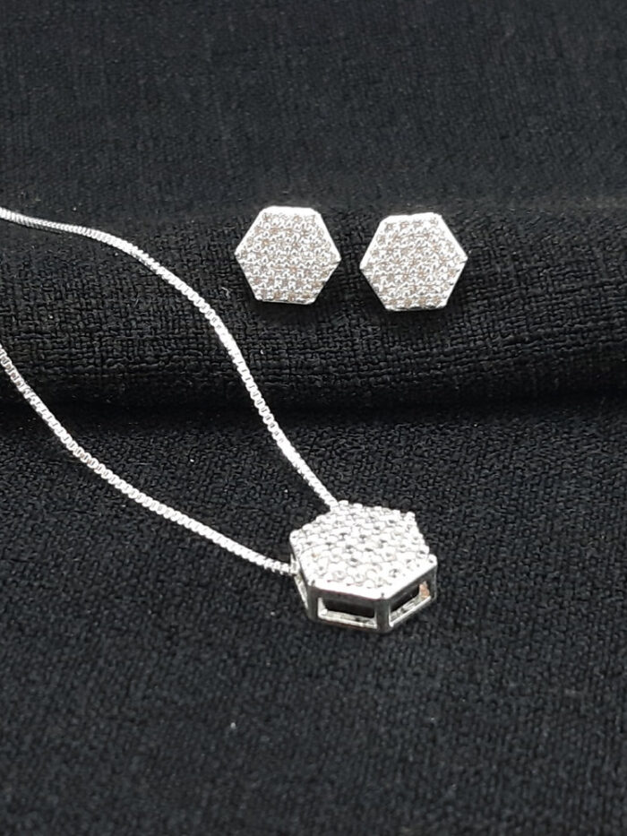 Conjunto hexágono cravejado