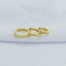 Trio de de argolinha fio cravejado