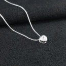 Gargantilha pedra cristal formato coração