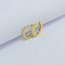 Argola fio quadrado cravejado