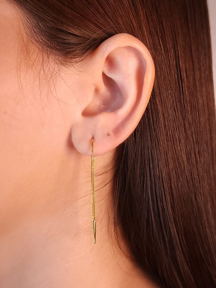 Brinco gancho fio veneziana duplo