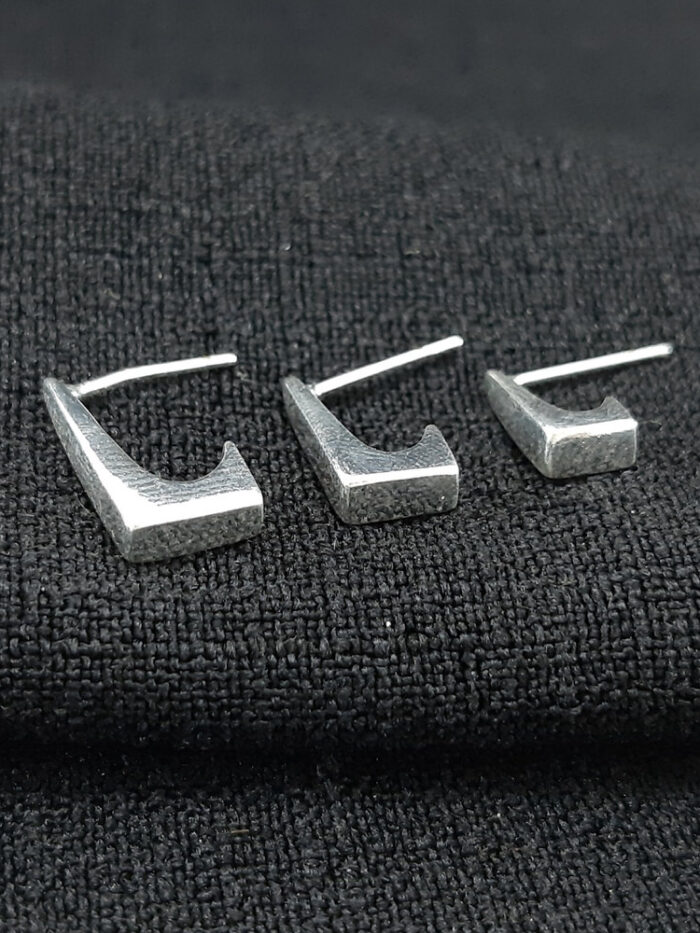 Trio de argolas fio triangular