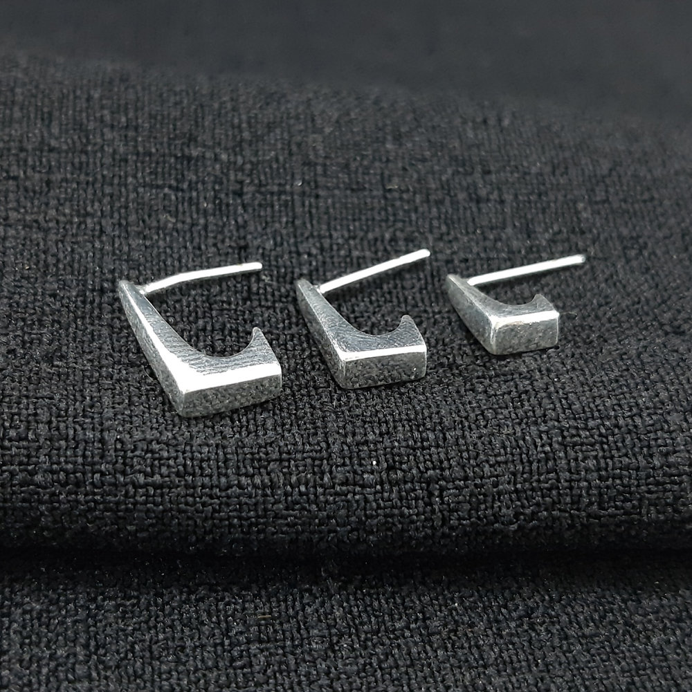 Trio de argolas fio triangular