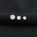 Trio de brincos flor cravejada