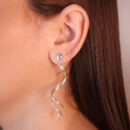 Brinco longo fio duplo