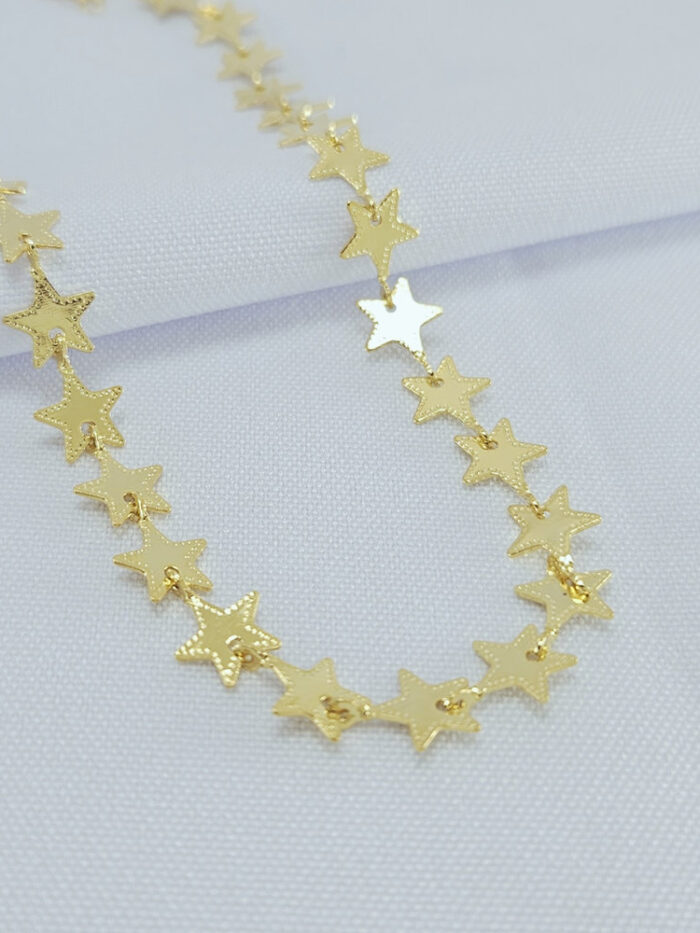 Gargantilha choker estrelas chapeadas