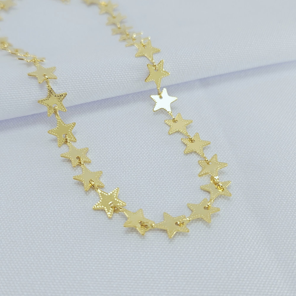 Gargantilha choker estrelas chapeadas