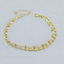 Pulseira dupla detalhe pérolas