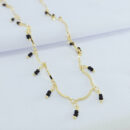 Gargantilha choker pêndulo bolinhas pretas