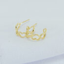 Brinco argolinha coração vazado