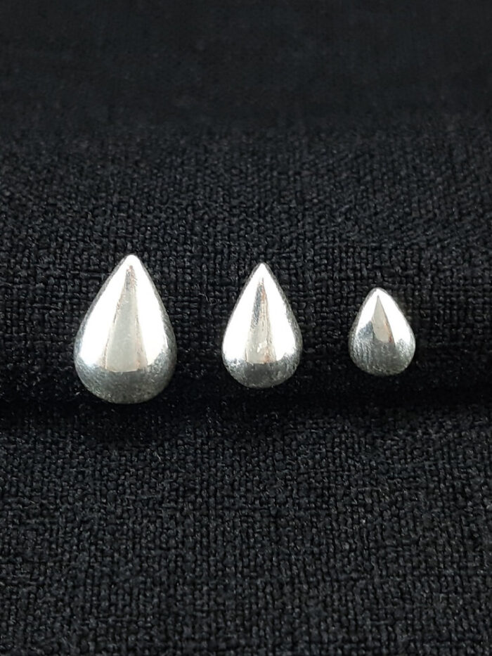 Brinco trio gota lisa boleada