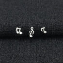Trio de brincos notas musicais