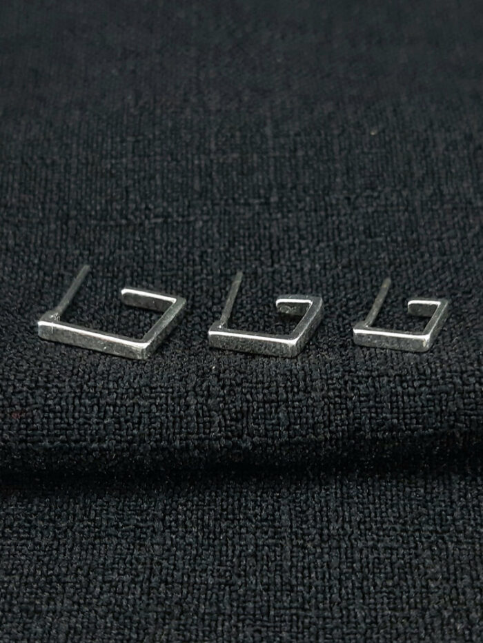 Trio de argolas quadrado