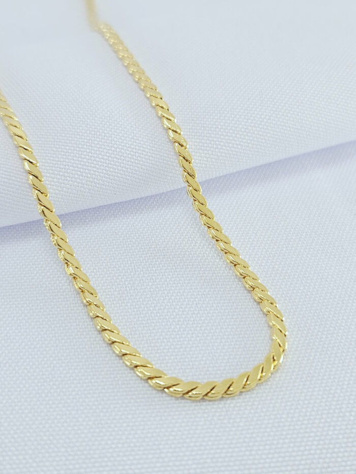 Gargantilha choker entrelaçado duplo