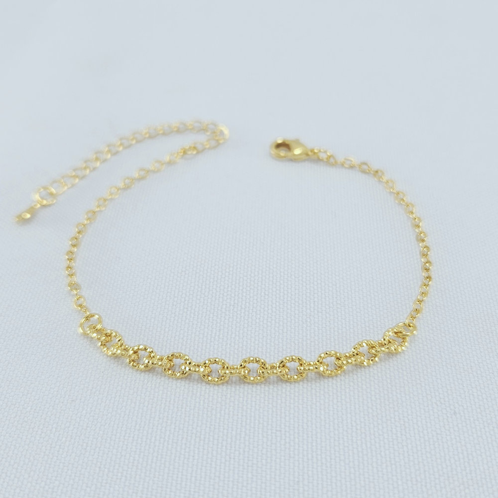 Pulseira elo português detalhado