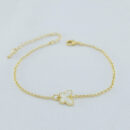 Pulseira borboleta central madre pérola