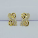 Brinco infinito detalhe cravejado